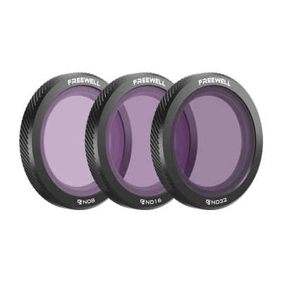 Filtra magnetikë droni Freewell për DJI Neo, set 3 copë ND8 ND16 ND32, të zinj
