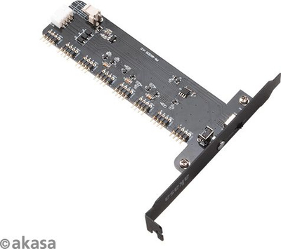 Kartë kontrolluese RGB Akasa Vegas XL, 12V, për kompjuter, e zezë