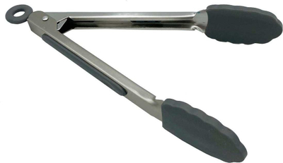 Pinca kuzhine Kitchen Silicone Tongs, 23 cm, silikon, gri