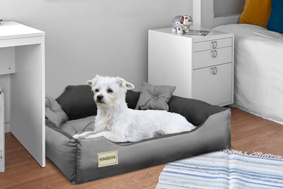 Shtrat për kafshë shtëpiake Microfiber, 55x45 cm, i zi gri