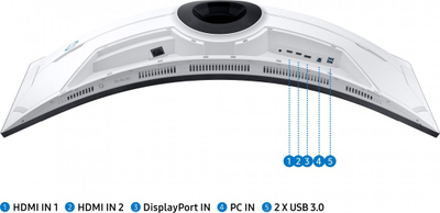 Monitor Samsung Odyssey G9 NEO, 49" LED, DQHD, i bardhë / zi