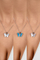 Stoli për qafore për femra Brilio Silver Buttergly PT136WB, e argjendtë/kaltër