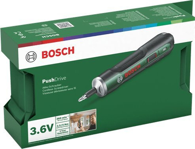 Kaçavidë elektrike Bosch PushDrive 06039C6002, 3.6V Li-ion, e vogël e dorës