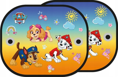 Perde dielli për veturë Paw Patrol STPP-011, set 2 copë, 44 x 35 cm, të verdha