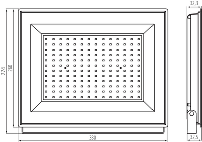 Reflektor LED Kanlux GRUN NV LED-150-B, 150W, 14250 lm, 4000K, IP65, i zi