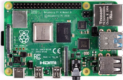 Kit zhvillimi Raspberry Pi 4 Model B, 8GB RAM, starter kit zyrtar, i gjelbër