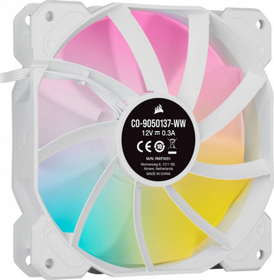 Ventilator Corsair iCUE SP120 RGB ELITE Performance (CO-9050137-WW), i bardhë