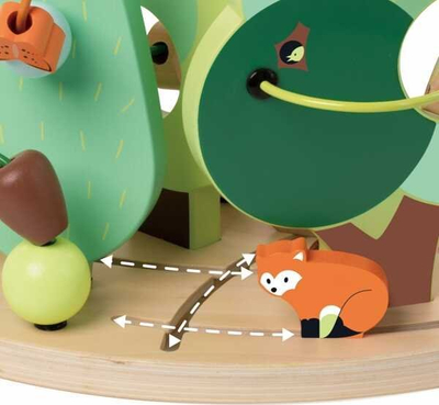 Дрвена играчка лавиринт Classic World Forest Life, 5 делови, повеќебојна