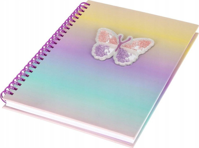 Fletore me spirale Starpak Butterfly, A5, kapak pelush, e shumëngjyrshme