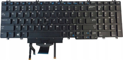 Tastierë laptopi Dell Keyboard, English US, 106 taste, e zezë