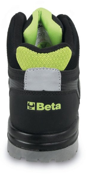 Çizme sigurie Beta Active, me maja çeliku, rezistente ndaj rrëshqitjes, të zeza me jeshile