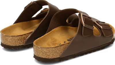 Sandale Birkenstock Arizona BF, taban kork, kafe e errët