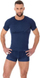 Термичка маица Brubeck ACTIVE WOOL, со кратки ракави, мерино волна, морнарско сина, XL