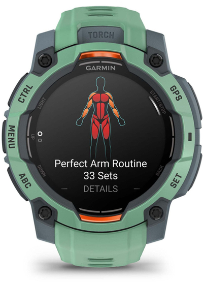 Ora smart Garmin Instinct 3 AMOLED Limited Edition, GPS, 1.3", e zezë