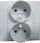 Gniazdo podwojne Simon 15 z uziemieniem 16A aluminium (1591456-026)