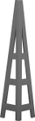 Raft këndor MOBILE SOLO Corner 5 Tier, 175 cm, 5 rafte, gri