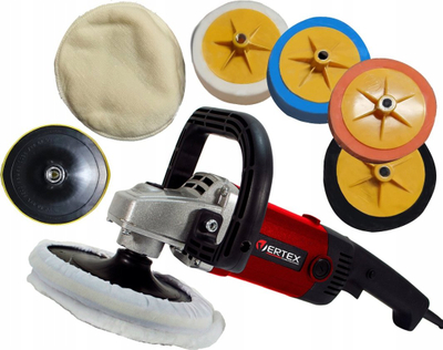 Polirues ekscentrik për vetura Vertex CAR POLISHER, 180mm, 1400W, portokalli