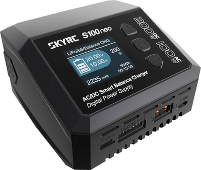 Karikues modeli SKYRC S100 Neo, 200W, 12A, i zi