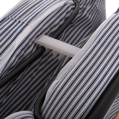 Shtrat palosës HomeMarkt Noble HM393.01, teke 80x182 cm, dyshek 9 cm, me vija blu e bardhë