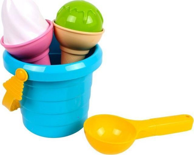 Set lodrash me rërë Technok Ice Cream 5736, me kovë dhe vegla, me shumë ngjyra