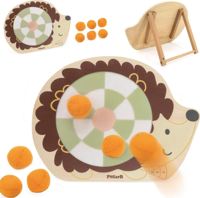 Lojë me hedh topa Viga Toys Velcro Ball Toss Game, druri, për kalamaj 3+