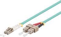 Kabllo fibër optike MicroConnect Duplex LC/SC OM3, 50/125µm, 10m, jeshile