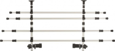 Pengesë bagazhi për makinë Trixie Car Grid S, 113–180 cm, 46–60 cm, argjendtë e zezë