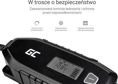 Karikues automatik Green Cell për bateri 6V / 12V (4A)