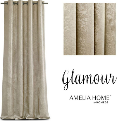 Perde AmeliaHome CURT, 140x250cm, bojë kafe e çelët