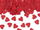 Konfeti PartyDeco Hearts, 1.6x1.6cm, 15g, të kuqe