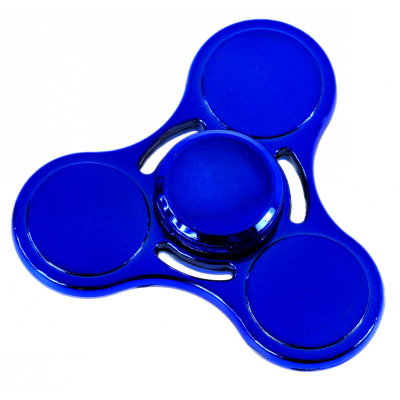 Lodër antistres fidget spinner metal, rrotulluese, 5.5 cm, shumëngjyrëshe metalike