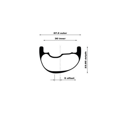 Rrotë e përparme biçiklete WTB CZR i30 29", karbon, 15x110mm, e zezë
