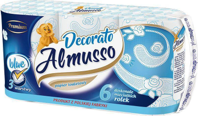 Letrë higjenike Almusso Decorato, 3-shtreshe, 6 copë, me ngjyra