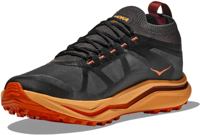 Патики за трејл HOKA Zinal 2, машки, EVA, ѓон Vibram Megagrip, црно-портокалови