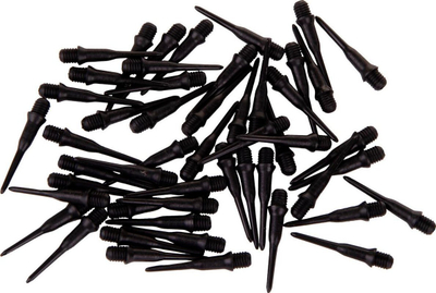 Maja plastike për shigjeta Enero, set me 50 copë, soft tip, të zeza