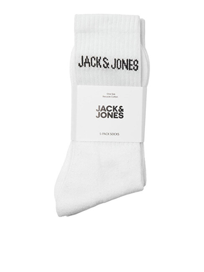Çorape për meshkuj Jack&Jones JACREGEN, 5 copë, 42/46, të bardha