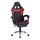 Kolltuk gaming + këmbalec HM1157.01, zezë/ kuqe
