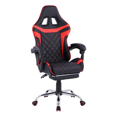 Kolltuk gaming + këmbalec HM1157.01, zezë/ kuqe
