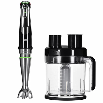 Blender zhytës Braun MultiQuick 9 MQ 9187XLI, 1200W, enë 0.6L, i zi