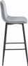 Karrige e naltë bar POZZA Velvet, set me 3 copë, silver grey