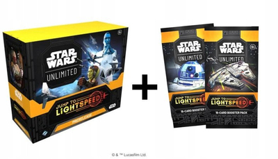 Кутија игра со карти Star Wars Unlimited Jump to Lightspeed Prerelease, 6 booster packs, над 12 години, шарена