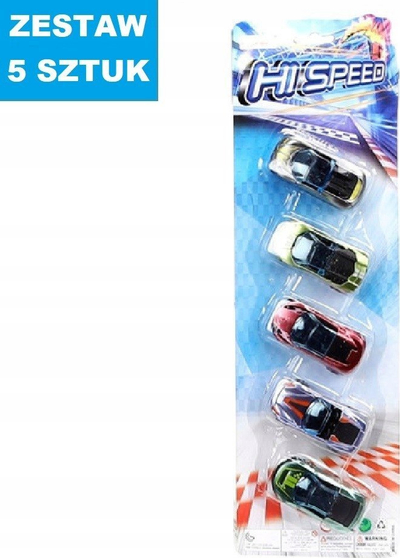 Set lodrash me makina Metal Cars 1:64, 5 copë, metal
