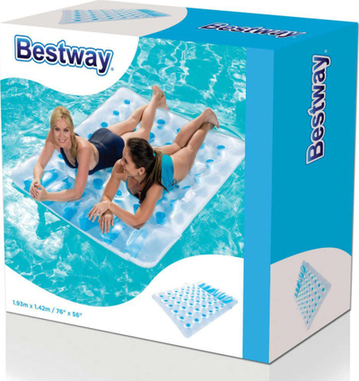Dyshek pishine Bestway 43055, dopio, i frymë, blu e bardhë