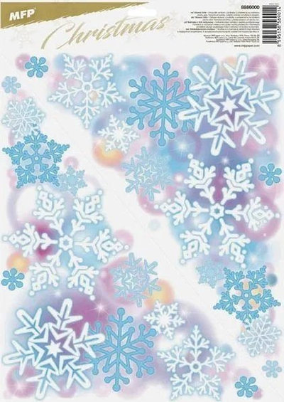 Sticker dritareje MFP Christmas Glitter VA020, 30x42cm, shumëngjyrësh