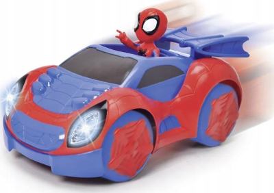 Makinë lodër me telekomandë Dickie Toys Spidey Web Racer, 1:18, elektrike, e kuqe blu