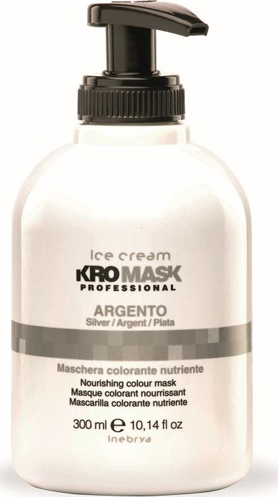 Maskë ngjyruese flokësh Inebrya Kromask Silver, për bjonde, 300ml