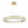 Llambadar Azzardo Spark LED Pendant 80 DIMM GO, 72W, 80cm, ngjyrë ari me kristale transparente
