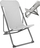 Shezllon palosës Koopman Folding Steel Textilene, çelik, deri 110 kg, gri
