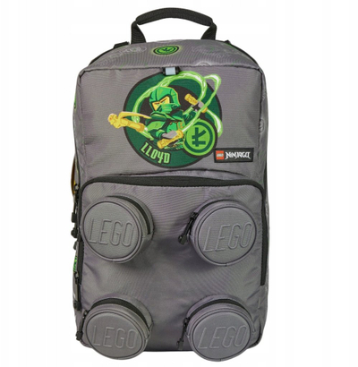 Çantë shpine Lego Ninjago Petersen, çantë shkolle për kalamaj, gri