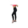 Leggings sportivë GymHero IN BLACK POSH, bel i lartë, për femra, të zinj